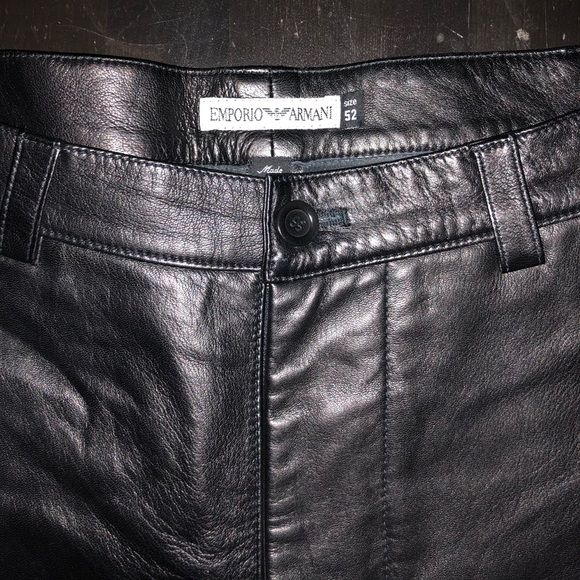 armani leather pants